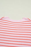 Stripe Textured Knit Sleeveless Sweater Top