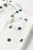 Polka Dot Tailored-Seam Barrel Jeans