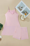 Athleisure Tank Dress & Shorts Set