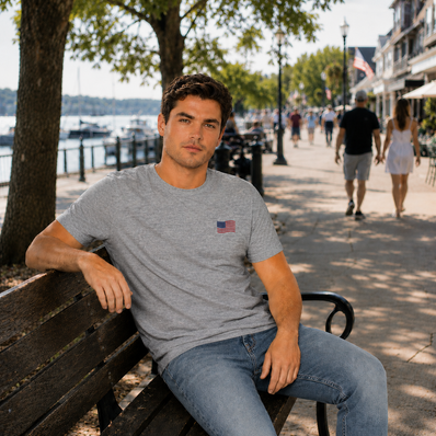 Coastal Americana Flag Unisex Tee