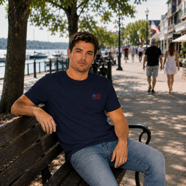 Coastal Americana Flag Unisex Tee