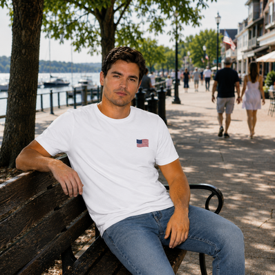 Coastal Americana Flag Unisex Tee