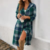Contrasting Color Stylish Checkered Pattern Hooded Jacket