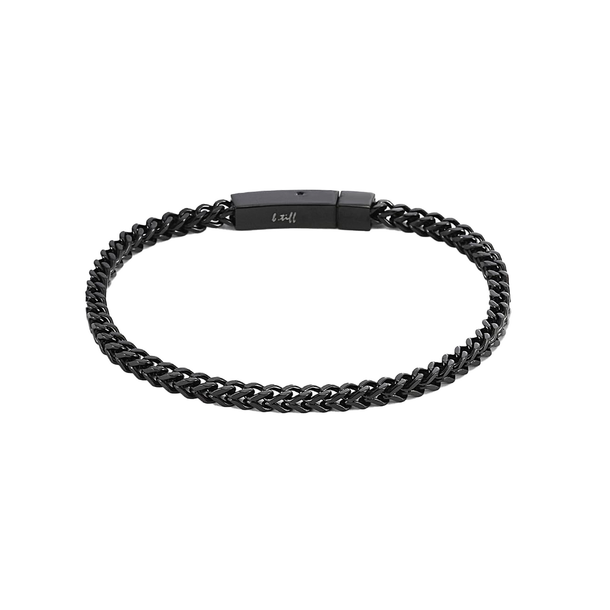 Black Franco link bracelet in a small size