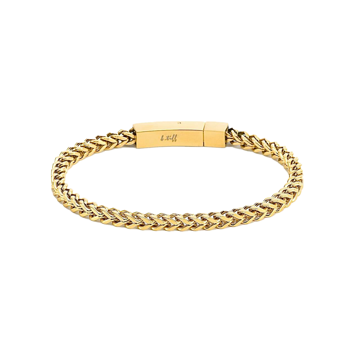 Gold Franco link bracelet in a small size