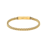 Gold Franco link bracelet in a small size