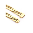 Bold High Polish 16mm Gold Flat Cuban Link Bracelet
