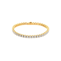 4mm gold tennis bracelet in a small size