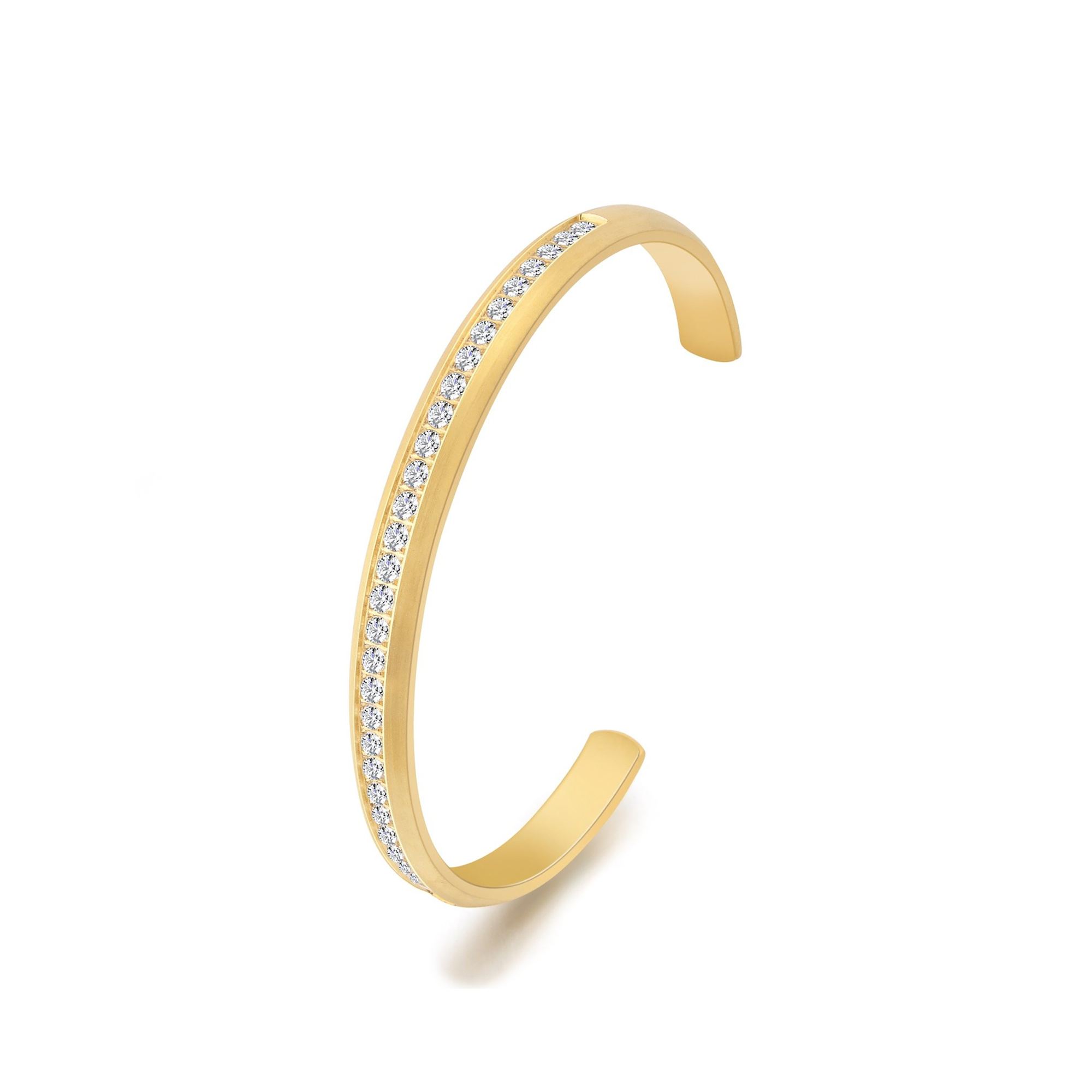 Lovely Gold Eternity 30 Adjustable Bangle Cuff