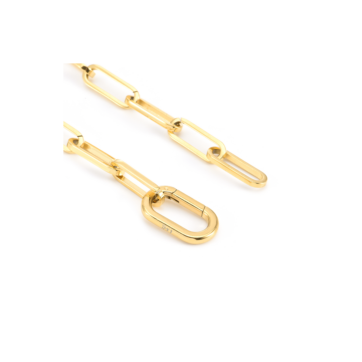 Jemma gold-plated paperclip-link bracelet