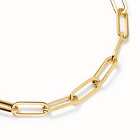 Jemma gold-plated paperclip-link bracelet