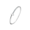 Sleek Silver Unisson Bangle Bracelet