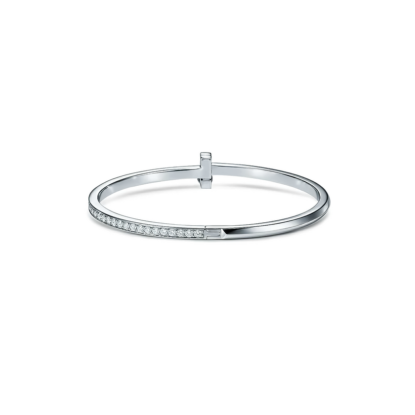 Sleek Silver Unisson Bangle Bracelet