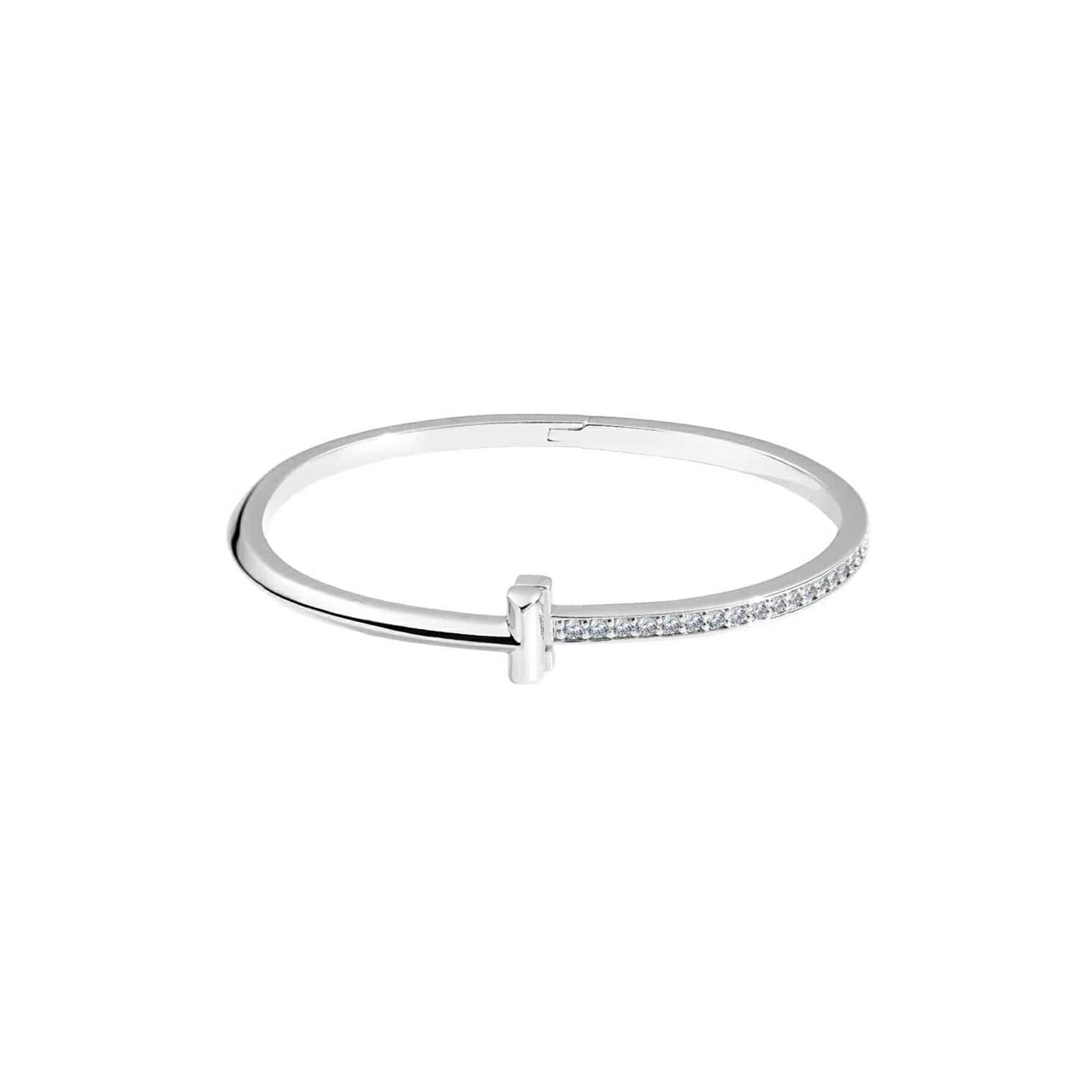 Sleek Silver Unisson Bangle Bracelet