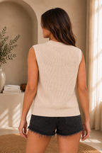 Bucking Bronco Mock Neck Sweater — back view