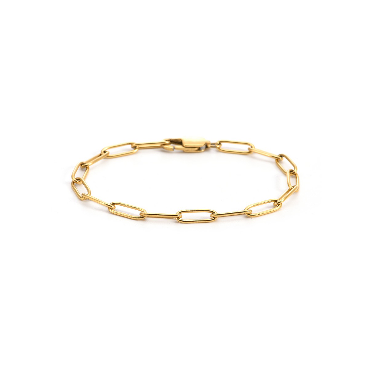Paperclip-link necklace and bracelet set