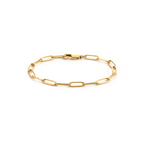 Paperclip-link necklace and bracelet set