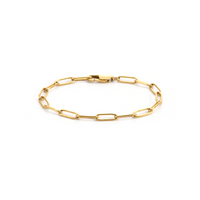 Paperclip-link necklace and bracelet set