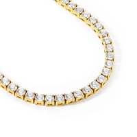 3mm gold tennis necklace