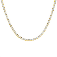 3mm gold tennis necklace
