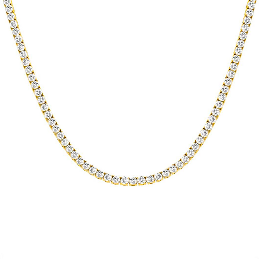 Timeless 3mm Gold Tennis Necklace