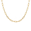Versatile Gold 2 Clasps Oval Paperclip Necklace