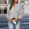 Trendy Long Sleeved Wild Leopard Print Top