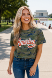 Camo America Patriotic Graphic Tee