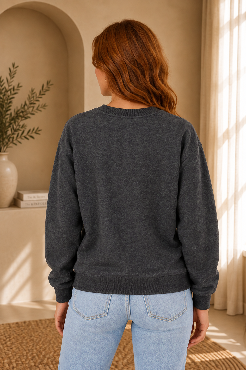 Cowboy Queen Drop Shoulder Sweatshirt — back view