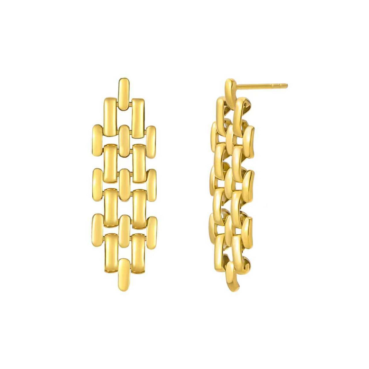 Gold Ripple earrings