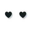 Sweet High Polish Mini Heart Stud Earrings – Black & Burgundy