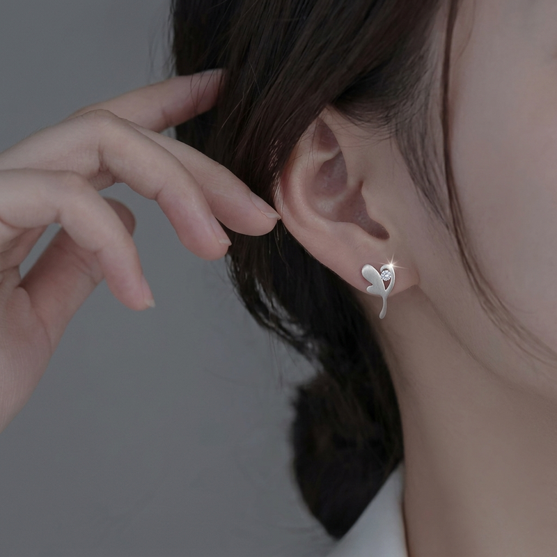 Lucky Clover silver earrings