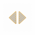 Geometric gold Supera earrings with pavé accents
