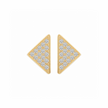 Large Geometric Pavé Supera Gold Earrings