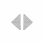 Geometric silver Supera earrings with pavé accents