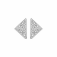 Geometric silver Supera earrings with pavé accents
