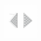 Geometric silver Supera earrings with pavé accents