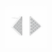 Large Geometric Pavé Supera Silver Earrings