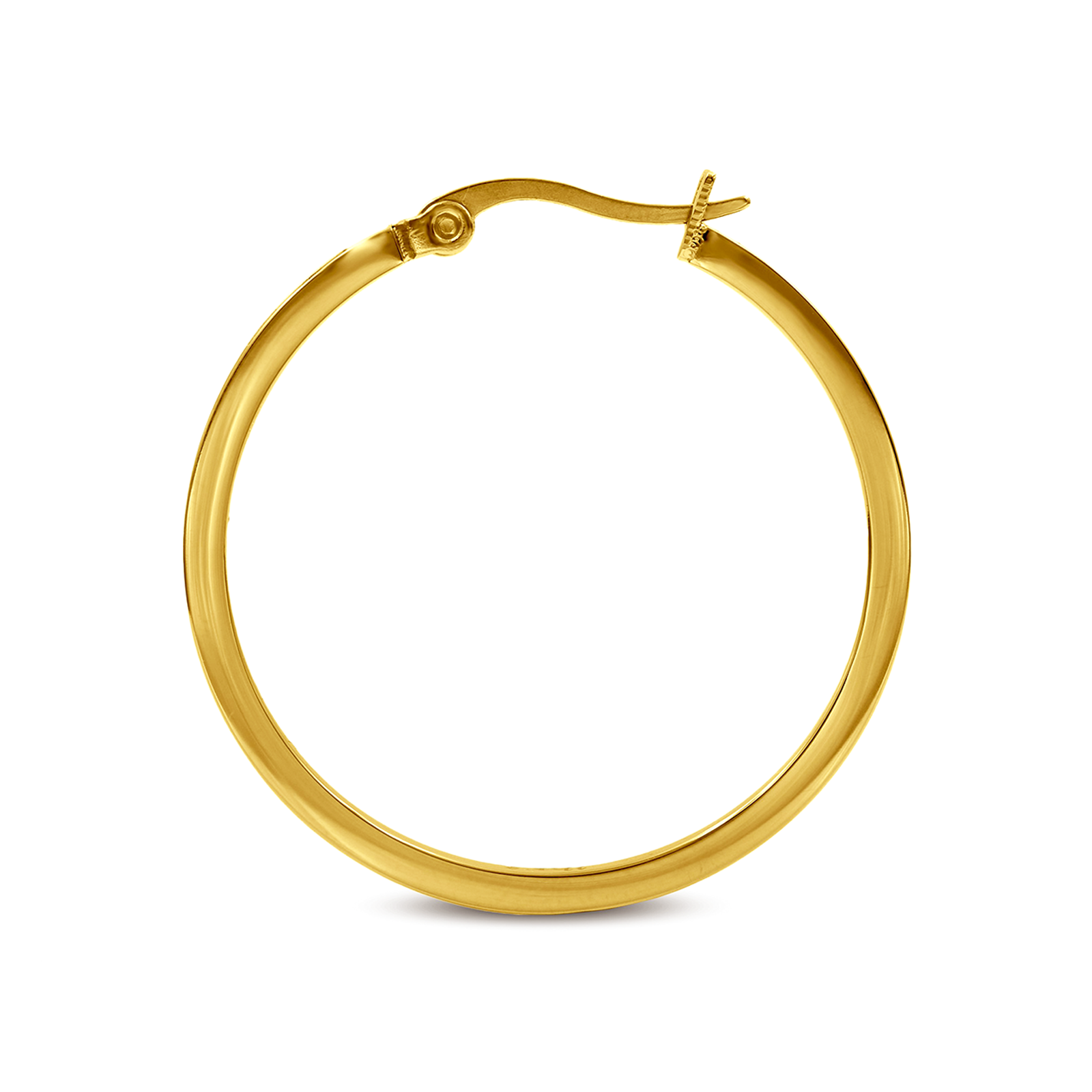 Effortless Gold Pavé 42-Stone Classic Medium Hoop Earrings