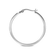 Stylish Pavé 42-Stone Classic Medium Hoop Earrings