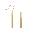 Chic Gold Pavé 14-Stone Dangling Bar Earrings
