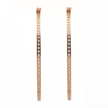 Lovely Rose Gold Pavé 146-Stone Big Hoop Earrings