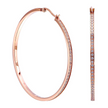 Lovely Rose Gold Pavé 146-Stone Big Hoop Earrings
