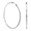 Flawless Silver Pavé 146-Stone Big Hoop Earrings