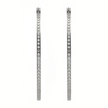 Flawless Silver Pavé 146-Stone Big Hoop Earrings