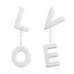 Sharp LOVE Drop Letter Stainless Earrings