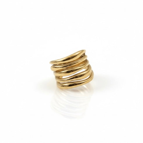 Sculptural Golden Hour Ring