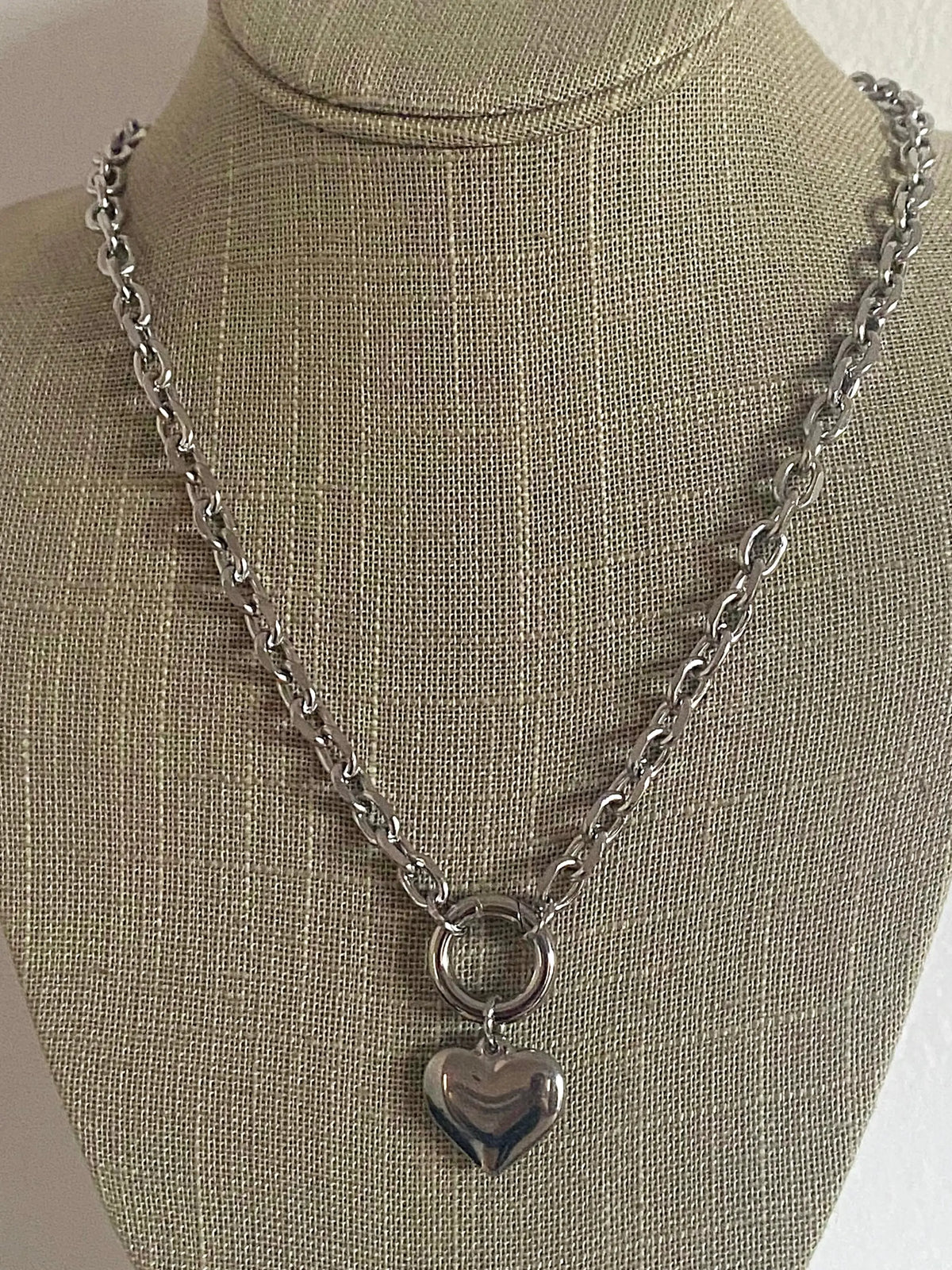 Sofia Puff-Heart Necklace