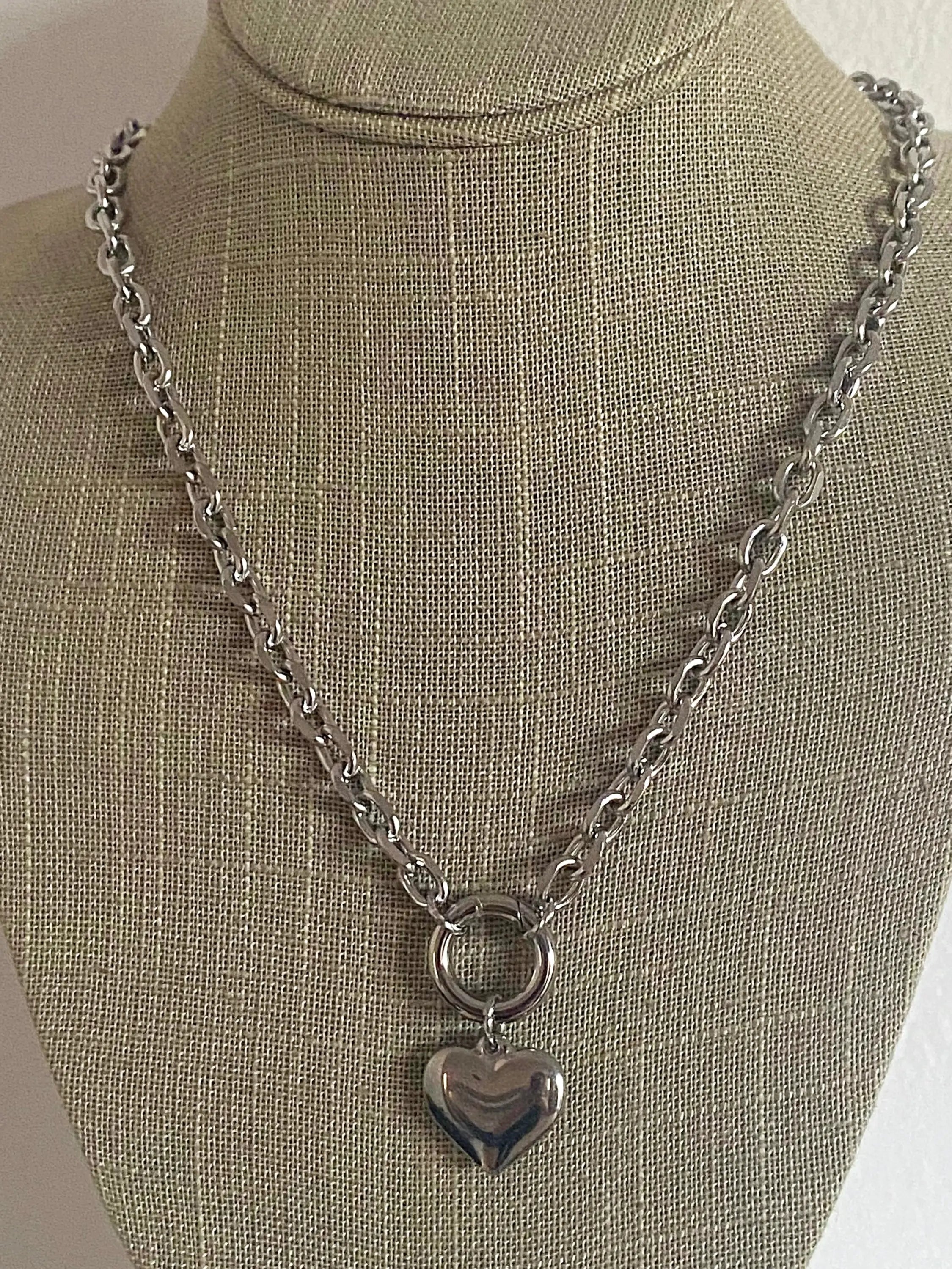 Sofia Puff-Heart Necklace