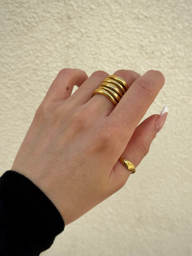 Sculptural Golden Hour Ring